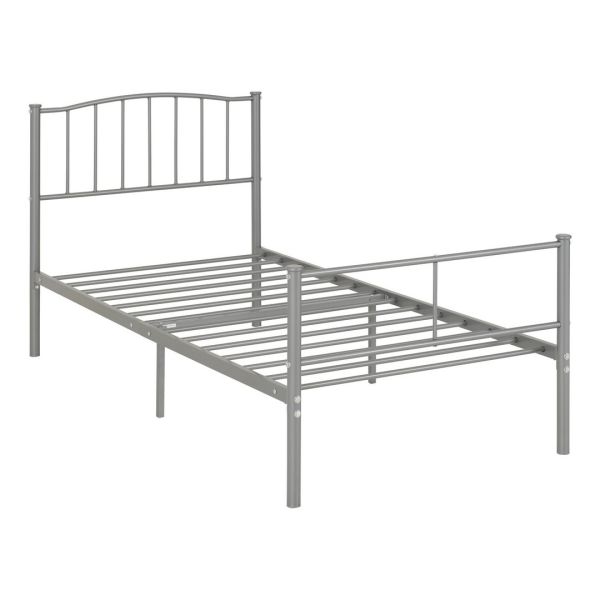 Newton 3 Feet Bed Frame - Metal - L202 x W96.5 x H94.5 cm - Silver