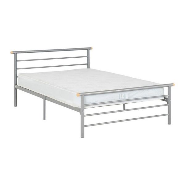 Orion 4 Feet Bed Frame - L199 x W133.5 x H84 cm - Silver