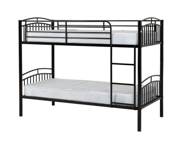 Ventura 3 Feet Bunk Bed - L101 x W201 x H154 cm - Black