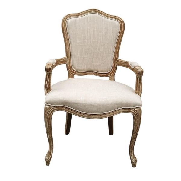 Linen Fabric Louis Dining Chair - L60 x W60 x H98 cm