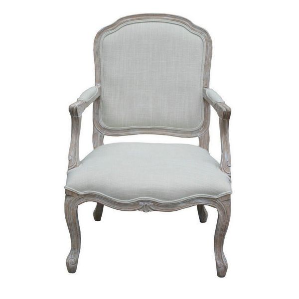 Linen Fabric Louis Dining Chair - L60 x W70 x H95 cm