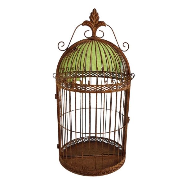 Garden Mirror Cage - Metal - L17 x W32 x H63 cm - Rusty