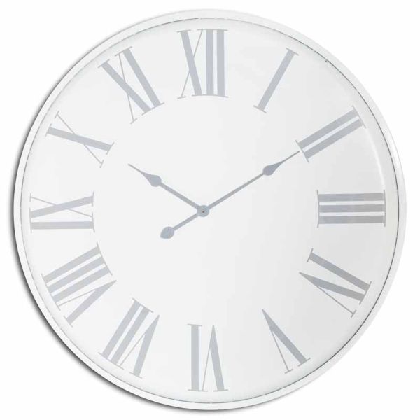 Flemings Large Wall Clock - Metal - L5 x W80 x H80 cm - Grey