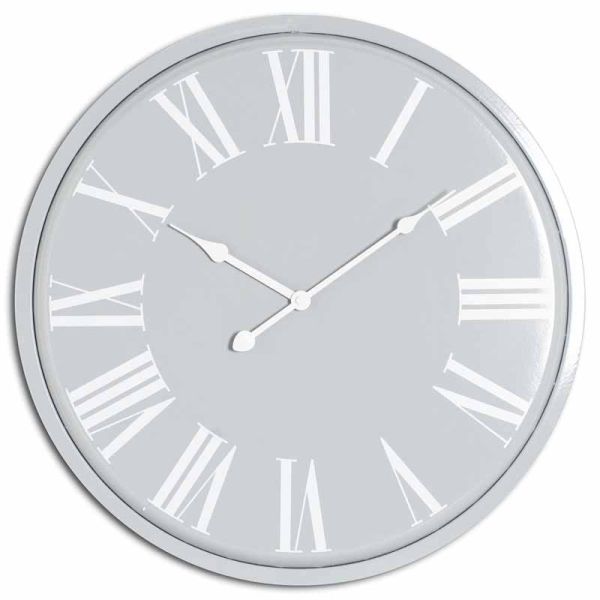 Rothay Wall Clock - Metal - L4 x W49 x H49 cm - Grey