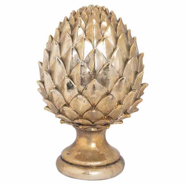 Large Pinecone Finial - Ceramic - L19 x W19 x H30 cm - Gold