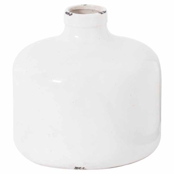 Garda Glazed Eve Vase - Ceramic - L29 x W29 x H29 cm - White