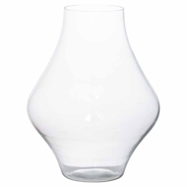 Platform Bouquet Vase - Glass - L30 x W30 x H38 cm - Clear