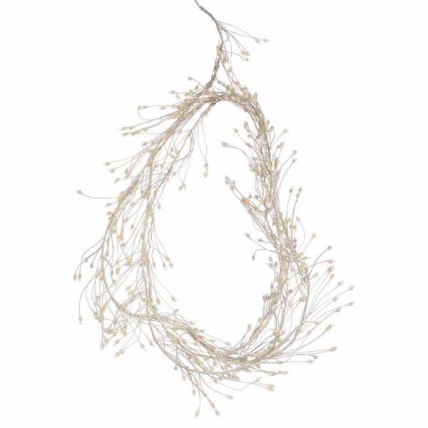 2.75m\9ft Plug-In LED Eight Sequence Warm White Cluster String Light - Metal - L20 x W20 x H520 cm - Clear
