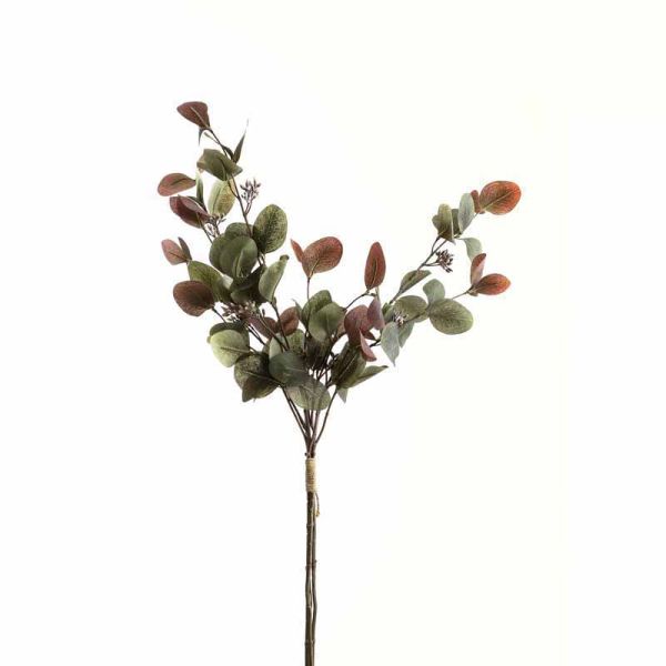 Variegated Eucalyptus Bouquet Artificial Plant - Plastic - L26 x W26 x H76 cm - Green