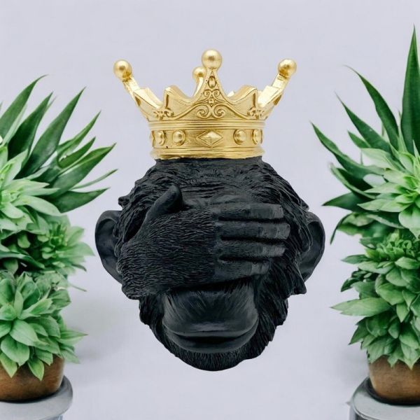 Decorative Monkey Ornament - L16 x W16 x H18 cm