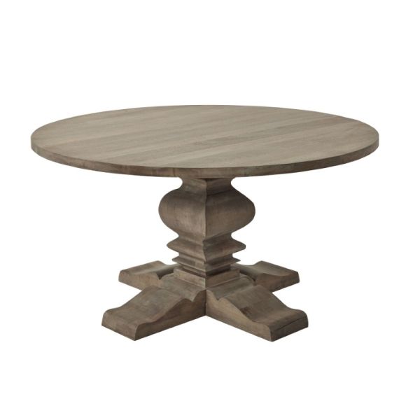 Copgrove Collection Round Pedestal Dining Table - Wood - L150 x W150 x H78 cm - Brown