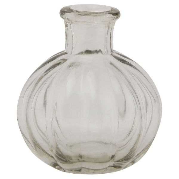 Volta Bud Vase Large - Glass - L6 x W6 x H7 cm - Clear