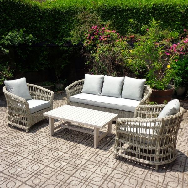 Palma Collection Outdoor Set - Metal - Beige