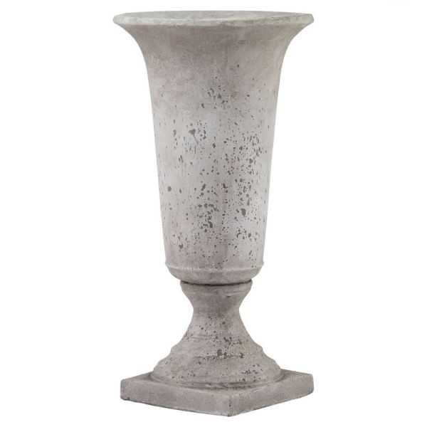 Stone Effect Urn Planter - Ceramic - L31 x W31 x H61 cm