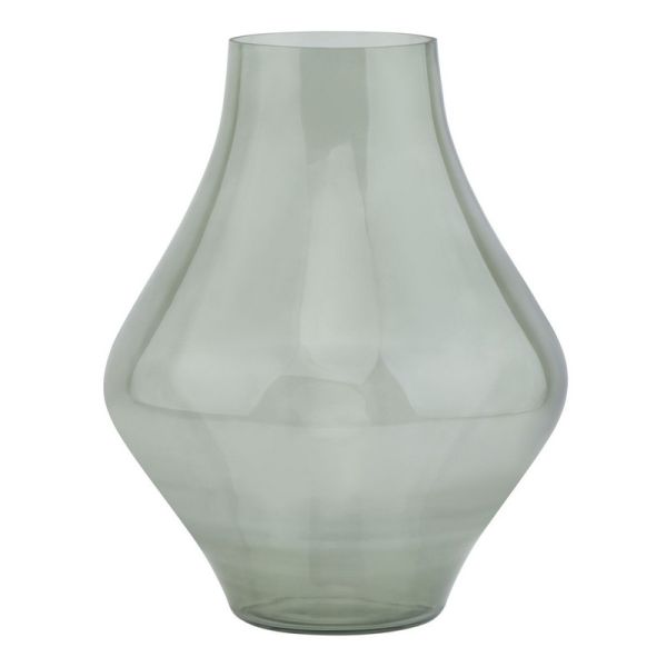 Platform Bouquet Vase - Glass - L30 x W30 x H38 cm - Sage Green