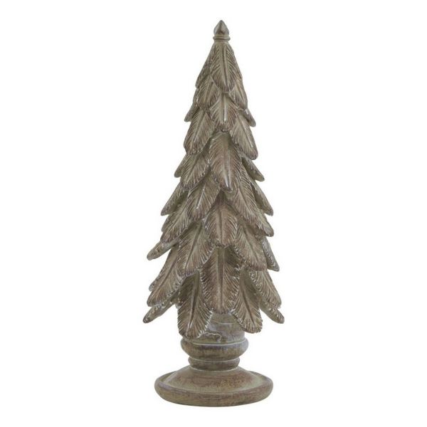 Medium Spruce Tree Sculpture - Resin - L6 x W6 x H16 cm - Brown
