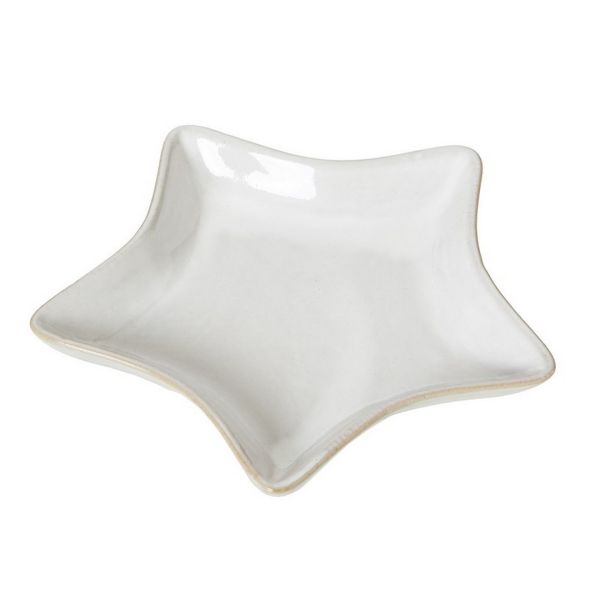Medium Star Dish - Ceramic - L17 x W19 x H3 cm - White