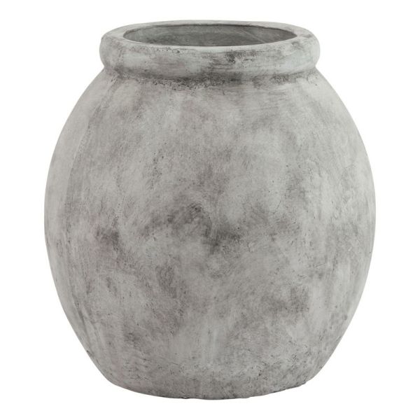 Athena Jar Shaped Planter - Ceramic - L30 x W30 x H31 cm - White