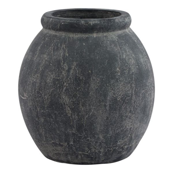 Amalfi Jar Shaped Planter - Ceramic - L30 x W30 x H31 cm - Grey