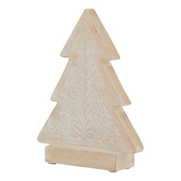 White Wash Collection Patterned Decorative Tree - Wood - L5 x W16 x H23 cm - Brown