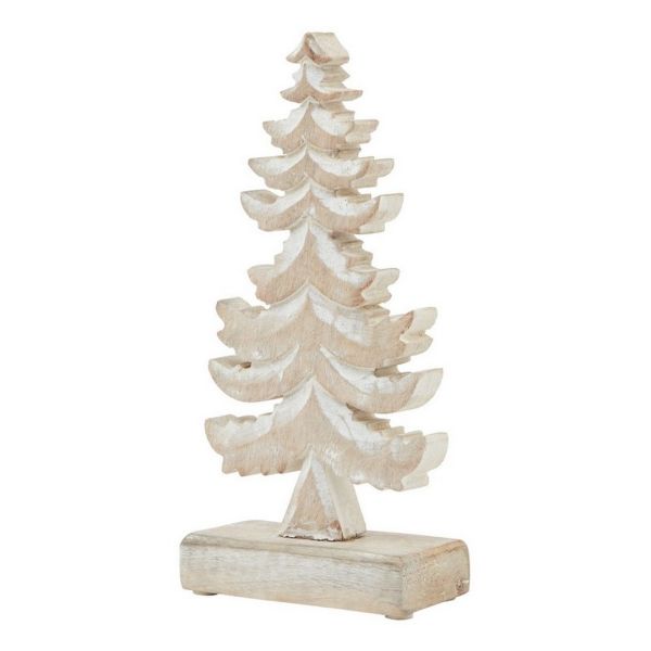 White Wash Collection Tiered Tree Decoration - Wood - L6 x W13 x H26 cm - Brown