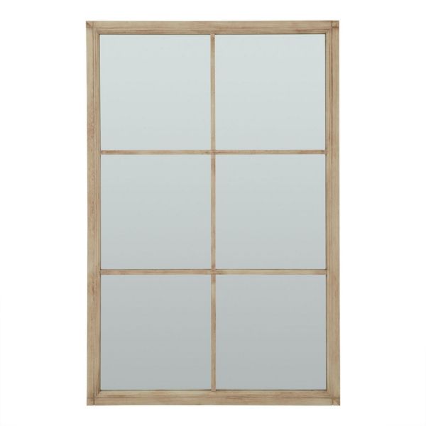 XL Window Mirror - Washed Wood - L4 x W112 x H170 cm - Brown