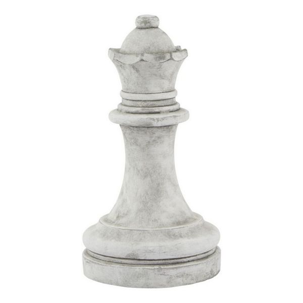 Athena Stone Queen Chess Piece - Ceramic - L16 x W16 x H29 cm - White