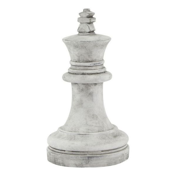Athena Stone King Chess Piece - Ceramic - L16 x W16 x H28 cm - White