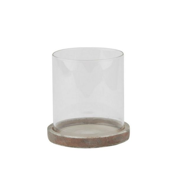 Siena Hurricane Lantern - Ceramic - L14 x W14 x H14 cm - Brown