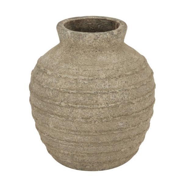 Medium Tuscan Vase - Ceramic - L24 x W24 x H26 cm - Grey