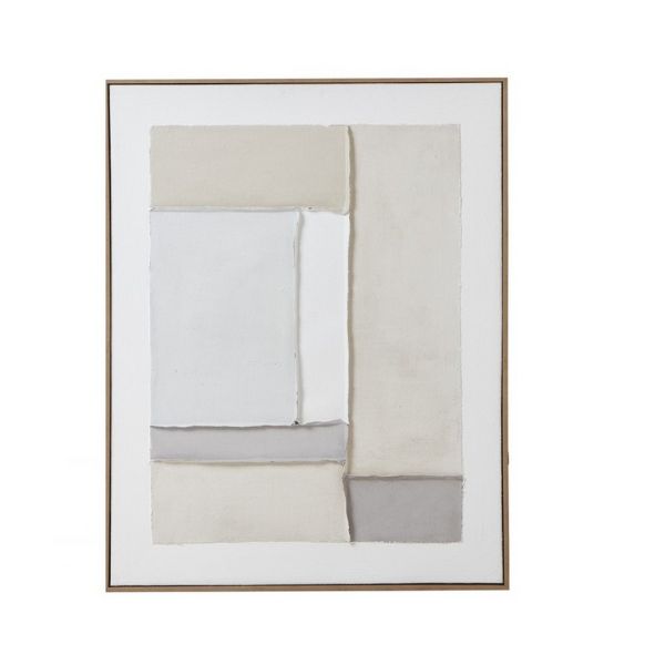Contempo Beta Framed Painting on Canvas - Wood - L3 x W75 x H95 cm - Brown