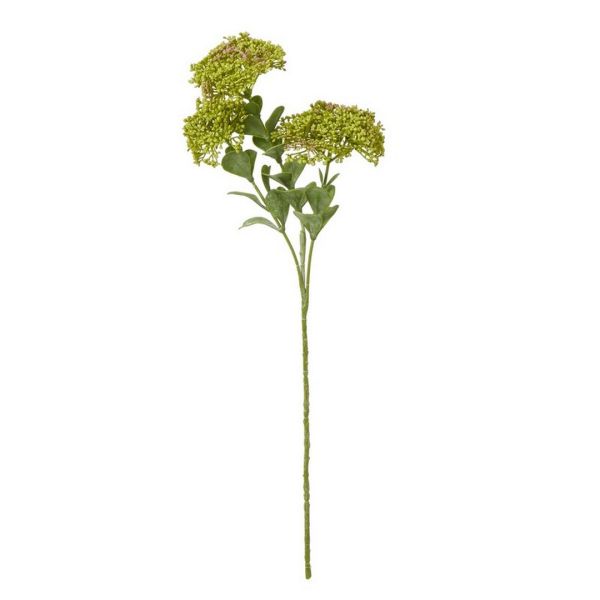 Sedum Spray (Single Stem Flower) - Plastic - Height 58 cm - Green