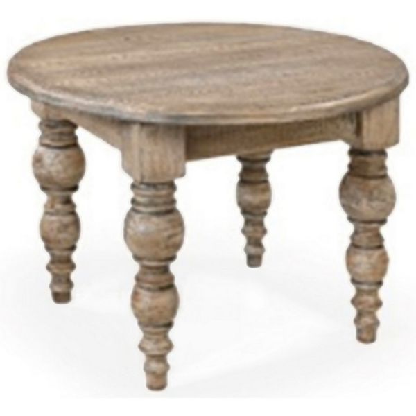 The Rutland Collection Round Side Table - Wood - L60 x W60 x H60 cm - Brown