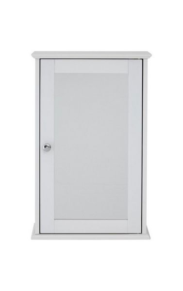 Portland Mirrored Cabinet - Wood - L15 x W34 x H53 cm - White