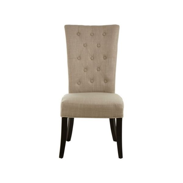 Regents Park Linen Mix Dining Chair - Textile/Wood - L65 x W49 x H99 cm - Natural