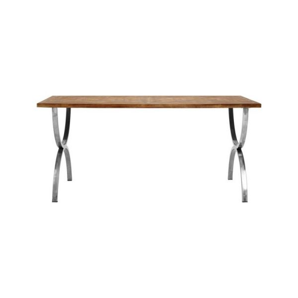 Greenwich Dining Table - Metal/Wood - L90 x W160 x H75 cm - Natural