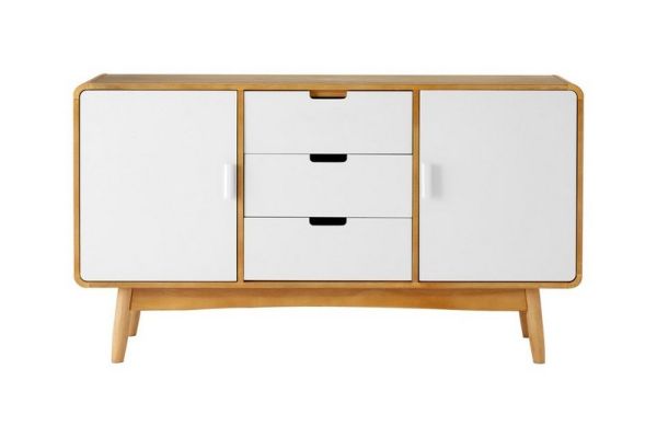 Malmo Sideboard - Wood - L40 x W135 x H75 cm - White/Natural