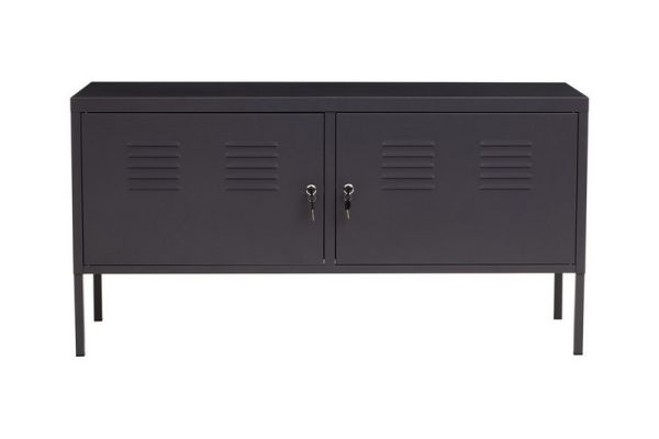 Academy Two Door Locker - Metal - L40 x W118 x H60 cm - Grey