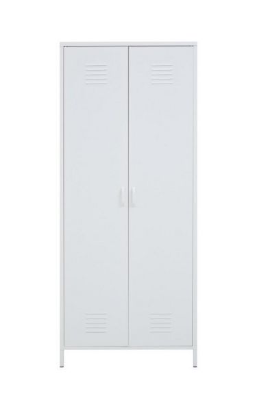 Academy Two Door Wardrobe - Metal - L50 x W76 x H180 cm - White