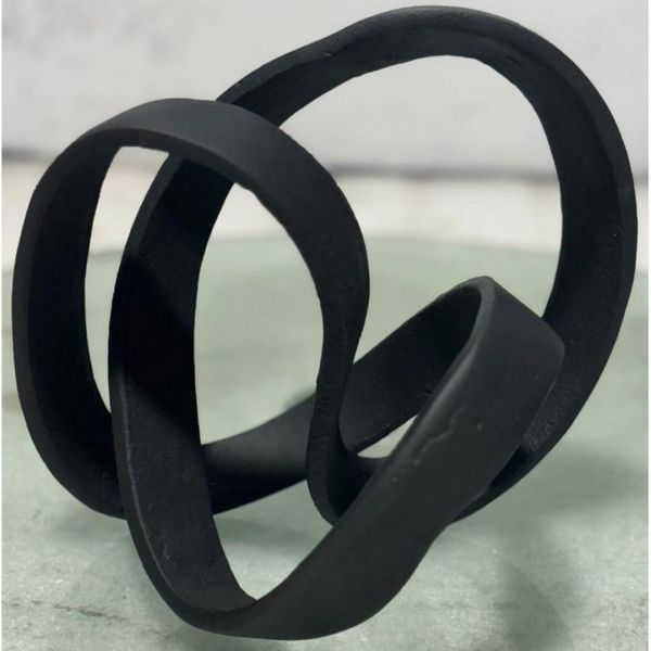 Cast Knot Ornament - Aluminium - L20 x W18 x H16 cm - Black