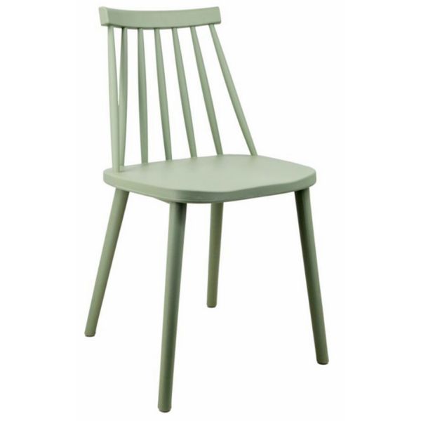 Kyra French Chair - Plastic - L46 x W43 x H80 cm - Green