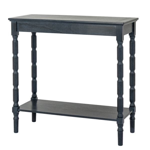 Contour Collection Console Table - Wood - L35 x W80 x H80 cm - Black