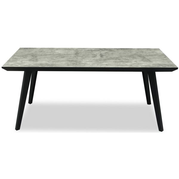 Nivara Indoor Rectangular Dining Table - Metal - L90 x W180 x H76 cm - Black