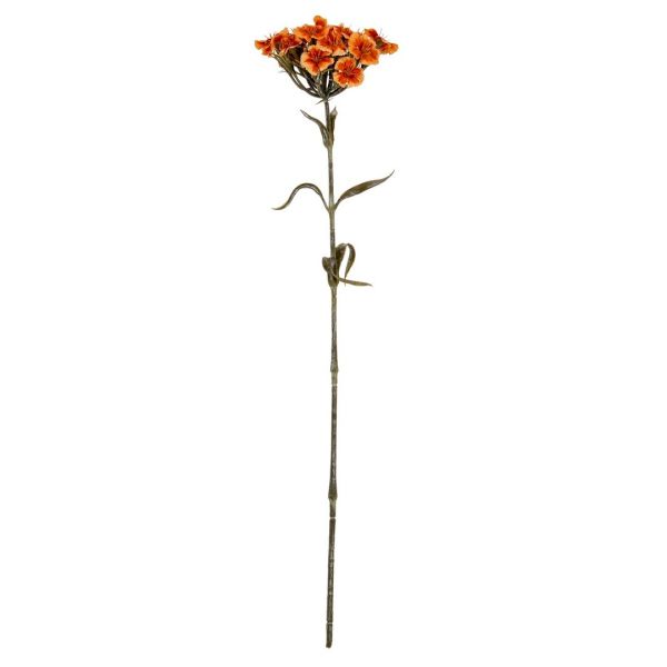 Orange Dianthus Spray Artificial Flower - Plastic - L14 x W14 x H55 cm - Orange