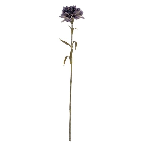 Purple Carnation Stem Artificial Flower - Plastic - L11 x W10 x H56 cm - Purple