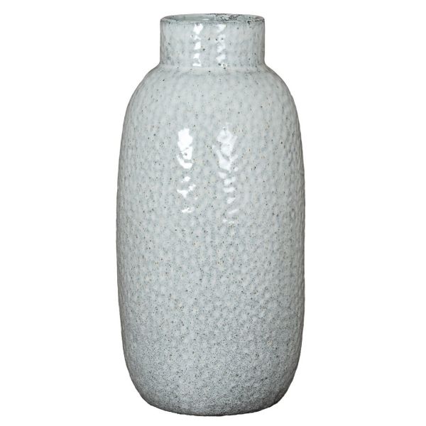 Cairn Dimple Large Vase - Ceramic - L18 x W18 x H37 cm - White