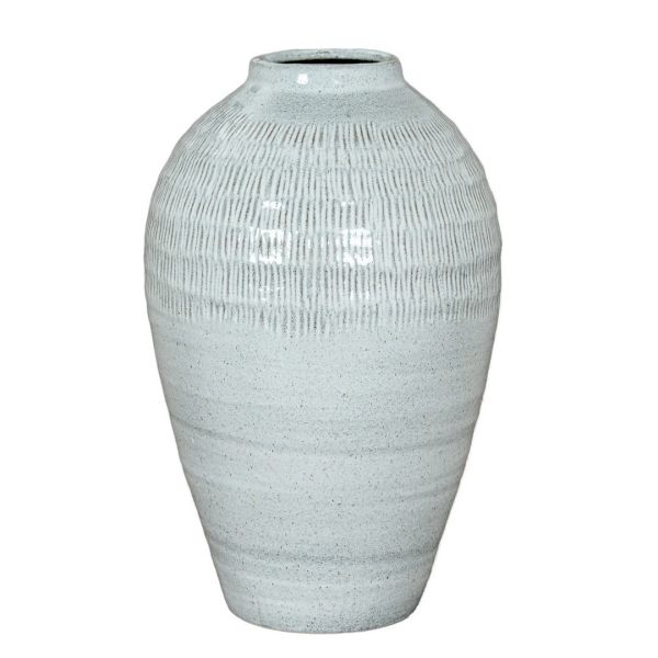 Kemi Medium Olpe Vase - Ceramic - L21 x W21 x H30 cm - White
