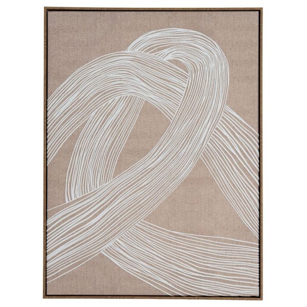 Lunora Line Art in Frame - Wood - L3 x W60 x H80 cm - Brown
