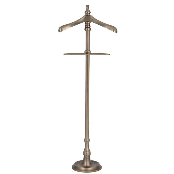Antiqued Valet Stand - Metal - L6 x W45 x H132 cm - Silver