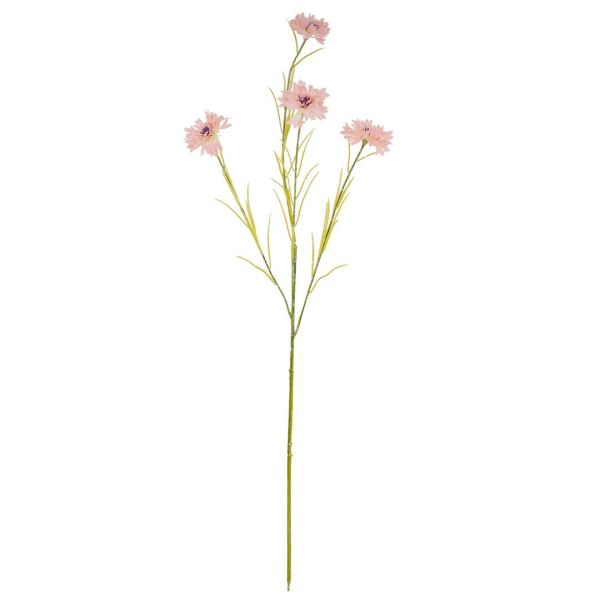 Cornflower Stem Artificial Flower - Plastic - L20 x W20 x H77 cm - Pink
